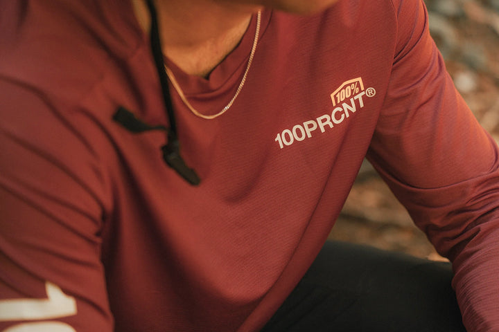 100% AIRMATIC Jersey Manga Larga - Cardinal
