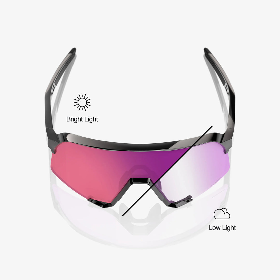 100% S3™ - Gloss Black - Purple Flash Mirror Photochromic Lens (Kilian Bron)