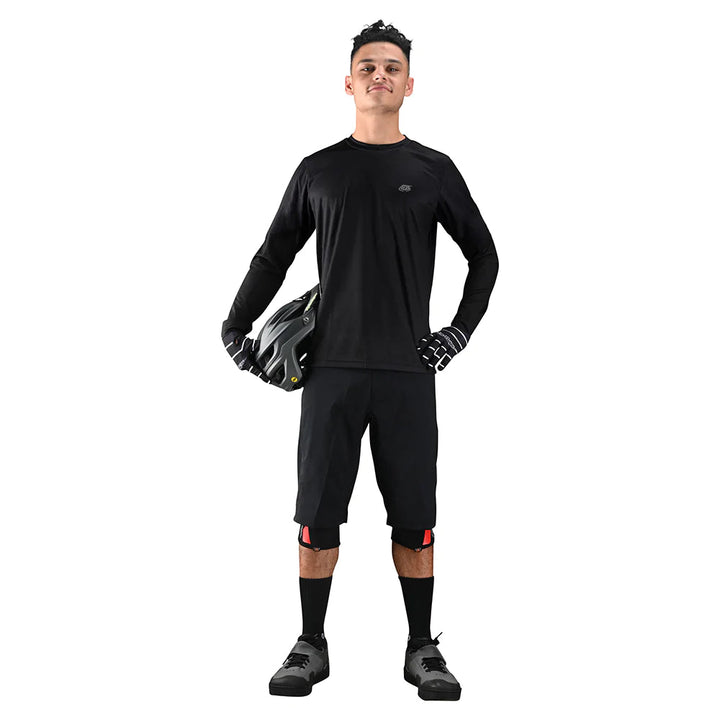 Troy Lee Designs FLOWLINE LS JERSEY - SOLID BLACK