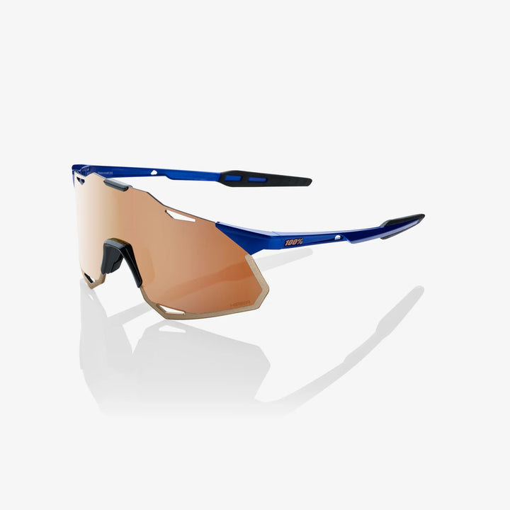 100% HYPERCRAFT® XS - Gloss Cobalt Blue - HiPer Copper Mirror + Clear Lens