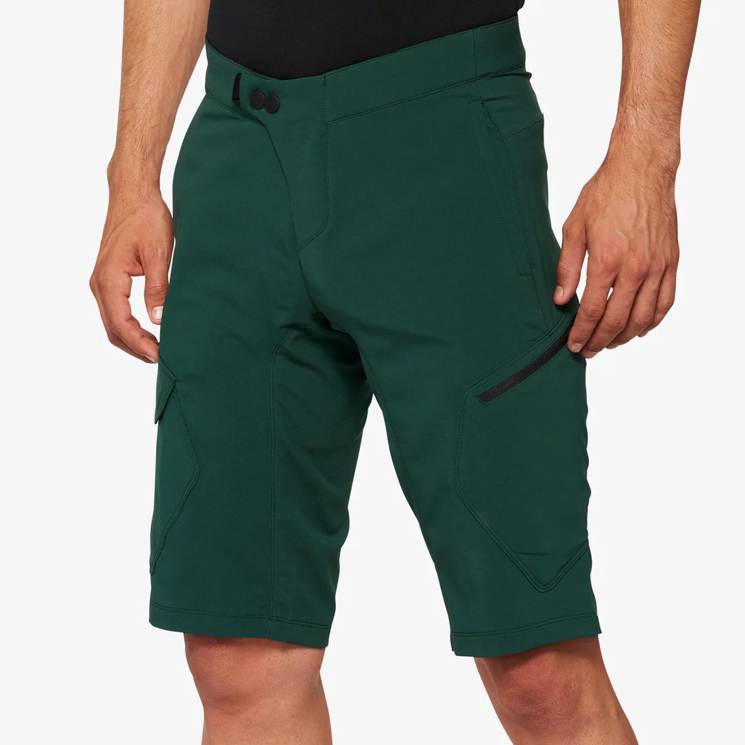 100% RIDECAMP Shorts - Forest Green
