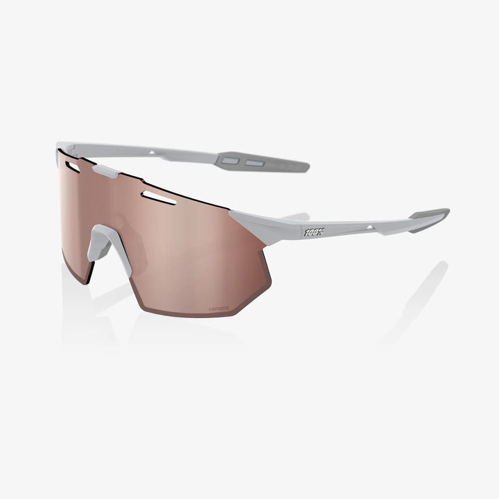 HYPERCRAFT® SQ - Matte Stone Grey - HiPer Crimson Silver Mirror + Clear Lens