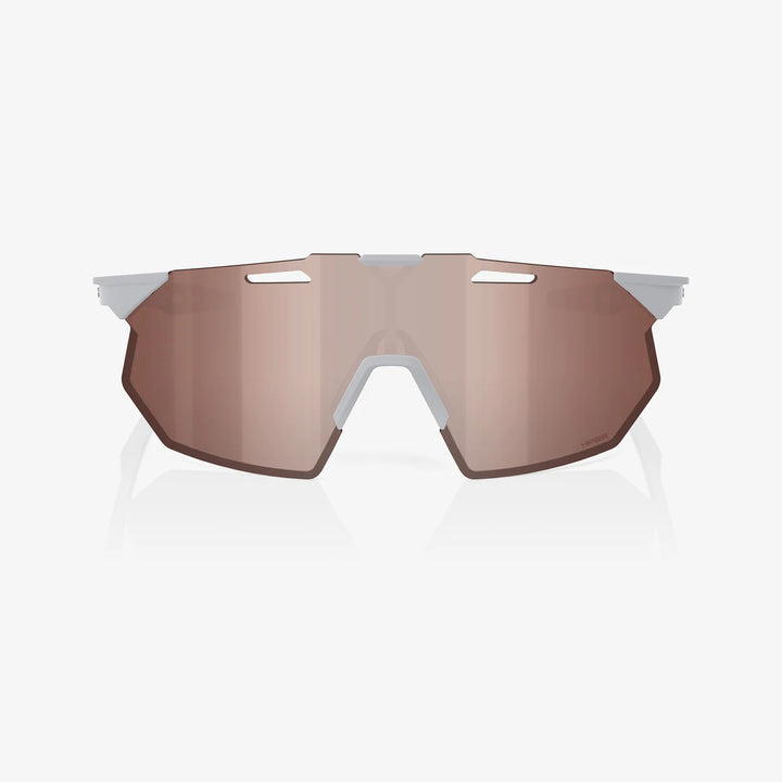 100% HYPERCRAFT® SQ - Matte Stone Grey - HiPer Crimson Silver Mirror + Clear Lens