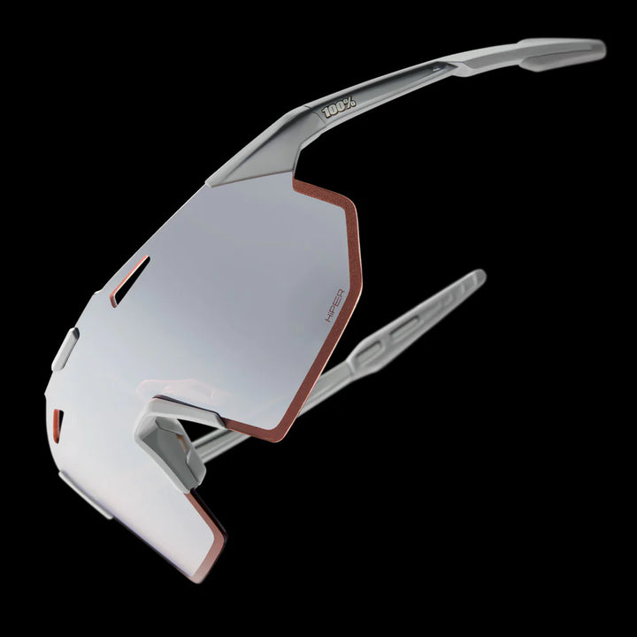 HYPERCRAFT® SQ - Matte Stone Grey - HiPer Crimson Silver Mirror + Clear Lens