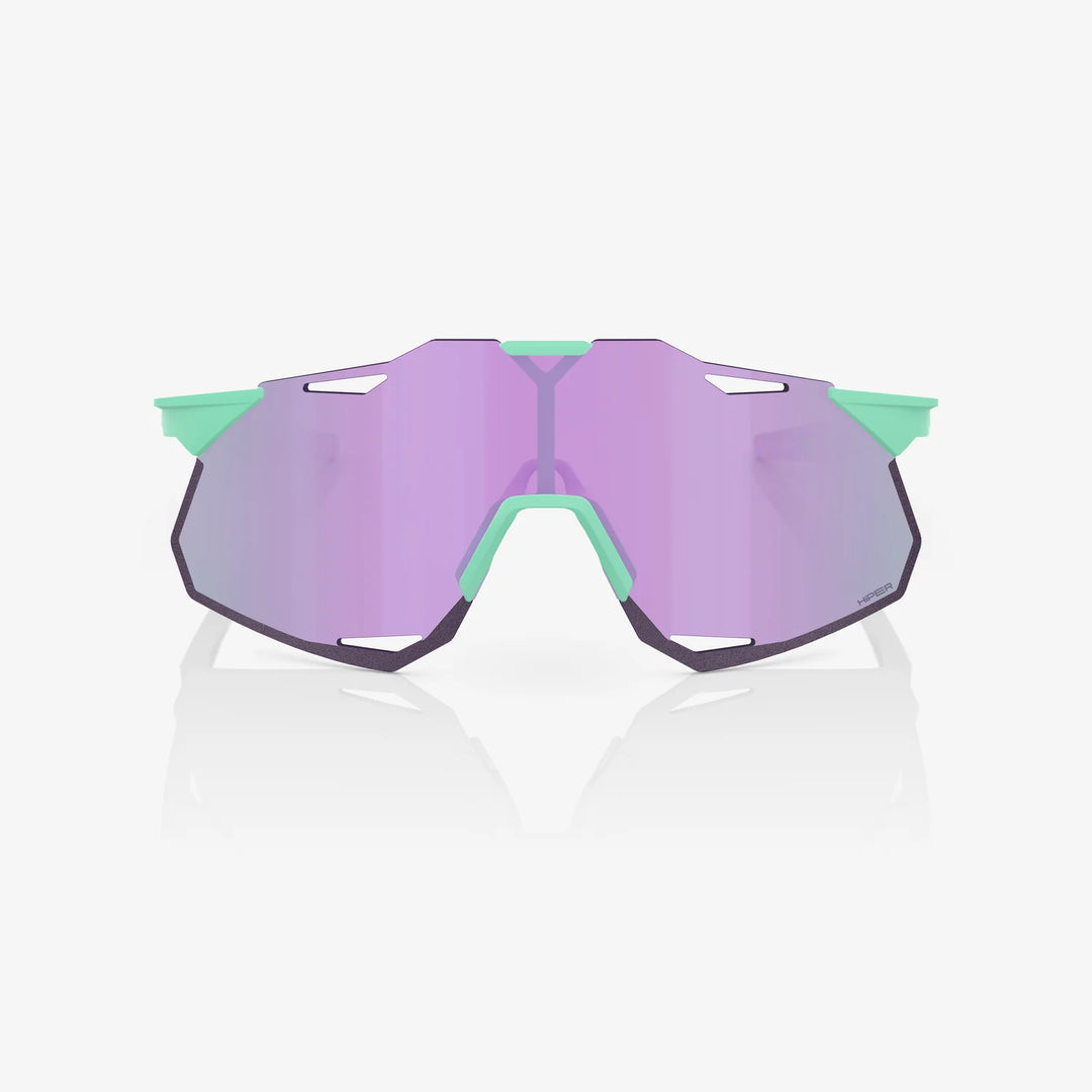 100% HYPERCRAFT® XS - Soft Tact Mint - HiPer Lavender Mirror + Clear Lens