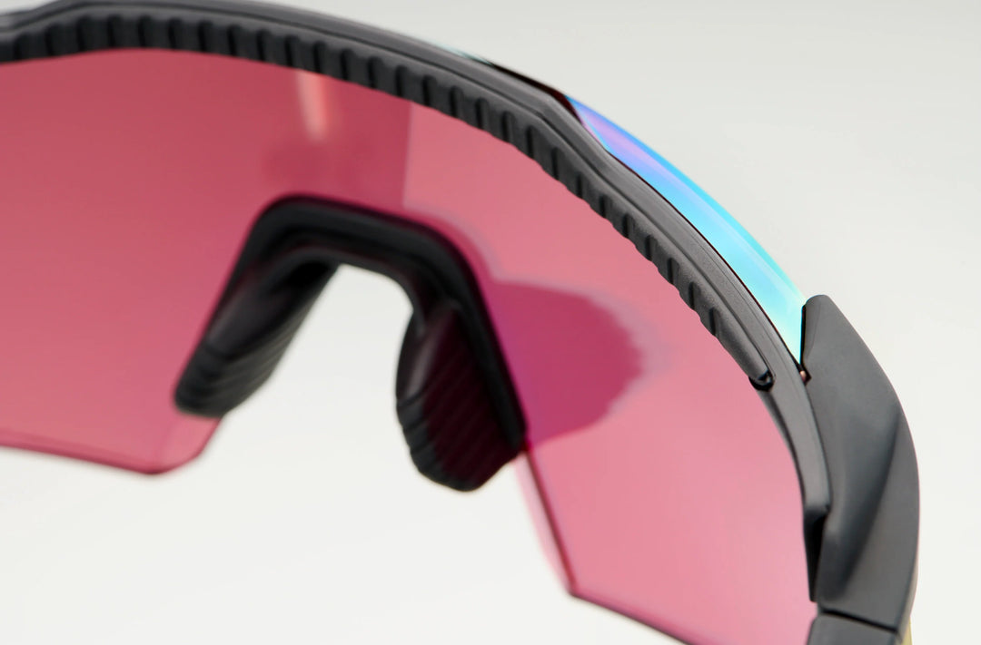 100% AEROCRAFT - Soft Tact Black - HiPER Red Multilayer Mirror