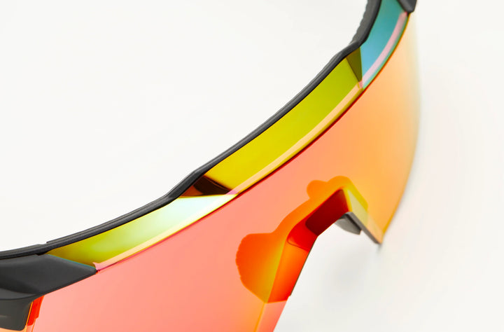 100% AEROCRAFT - Soft Tact Black - HiPER Red Multilayer Mirror