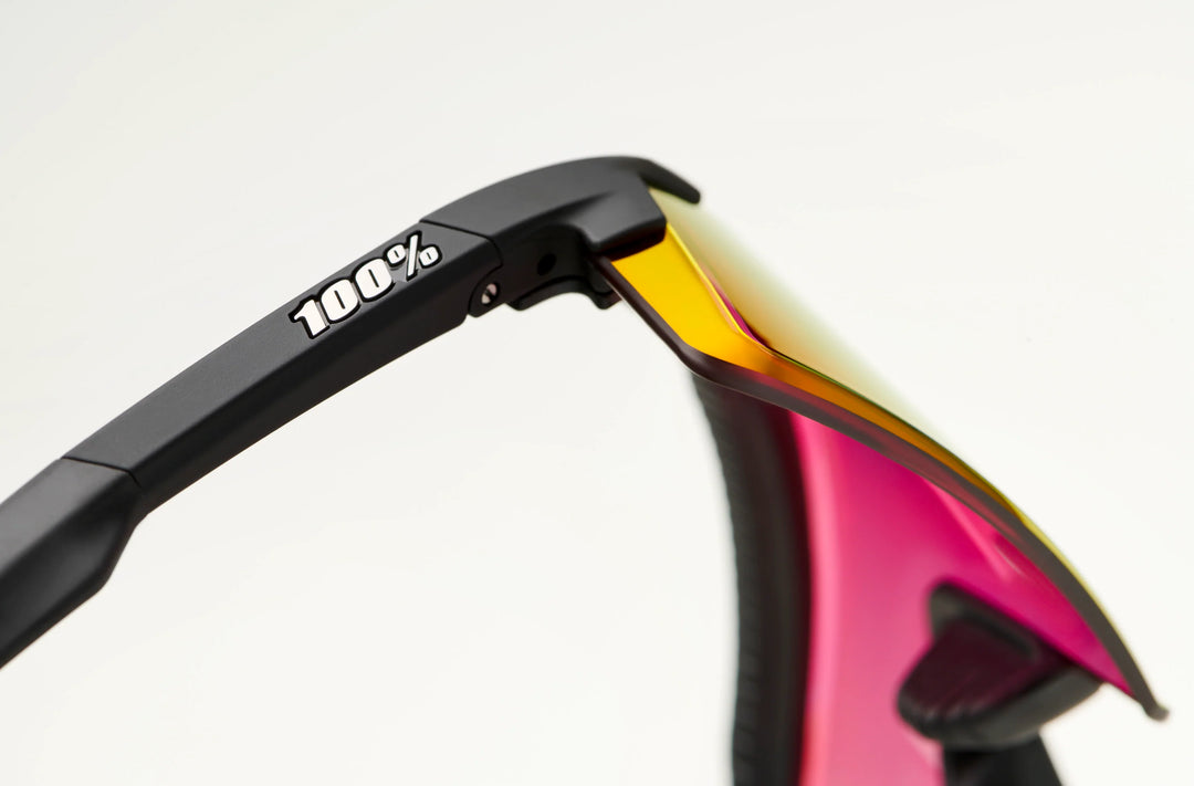100% AEROCRAFT - Soft Tact Black - HiPER Red Multilayer Mirror