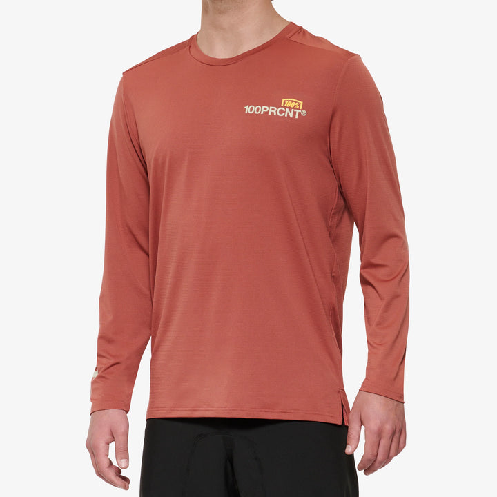 100% AIRMATIC Jersey Manga Larga - Cardinal