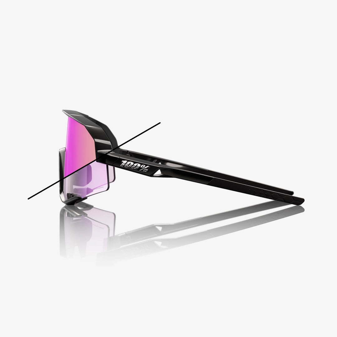 100% SLENDALE - Gloss Black - Purple Mirror Photochromic