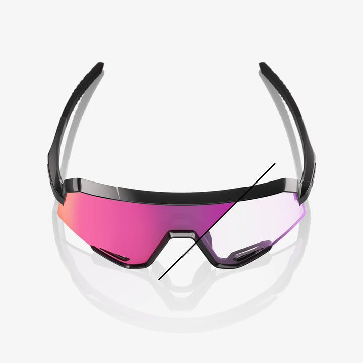 100% SLENDALE - Gloss Black - Purple Mirror Photochromic