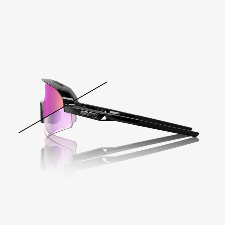 100% SLENDALE SL - Gloss Black - Purple Mirror Photochromic