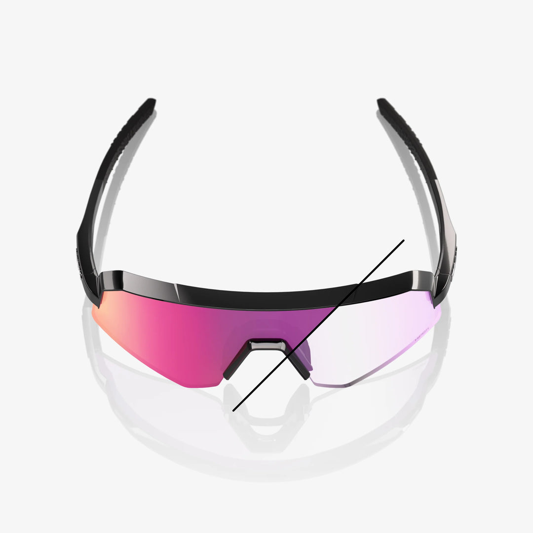 100% SLENDALE SL - Gloss Black - Purple Mirror Photochromic