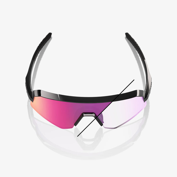 100% SLENDALE SL - Gloss Black - Purple Mirror Photochromic