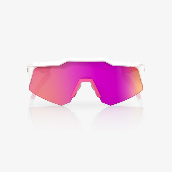 100% SPEEDCRAFT XS - Matte White/Pink - HiPER Vital Pink Mirror