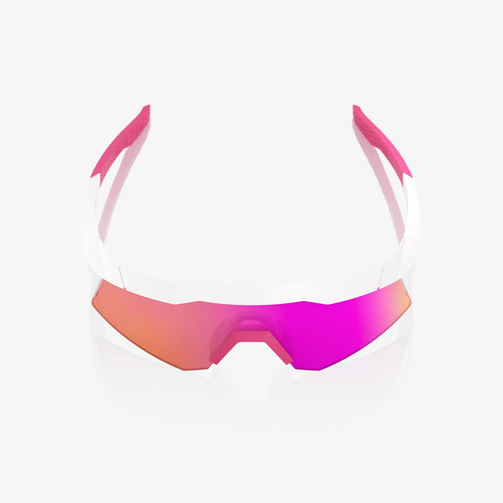 100% SPEEDCRAFT XS - Matte White/Pink - HiPER Vital Pink Mirror
