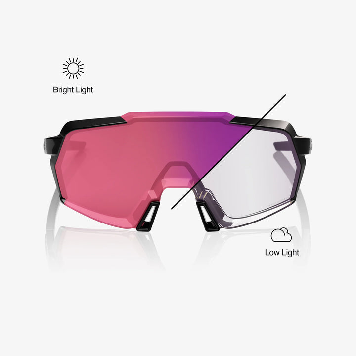 100% Korbin - Gloss Black - Purple Mirror Photochromic