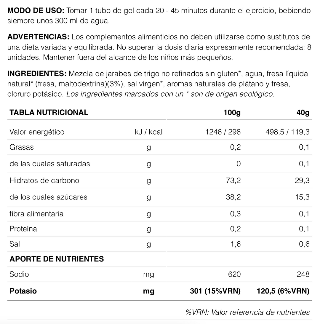 226ers ENERGY GEL 40g - Fresa y Plátano