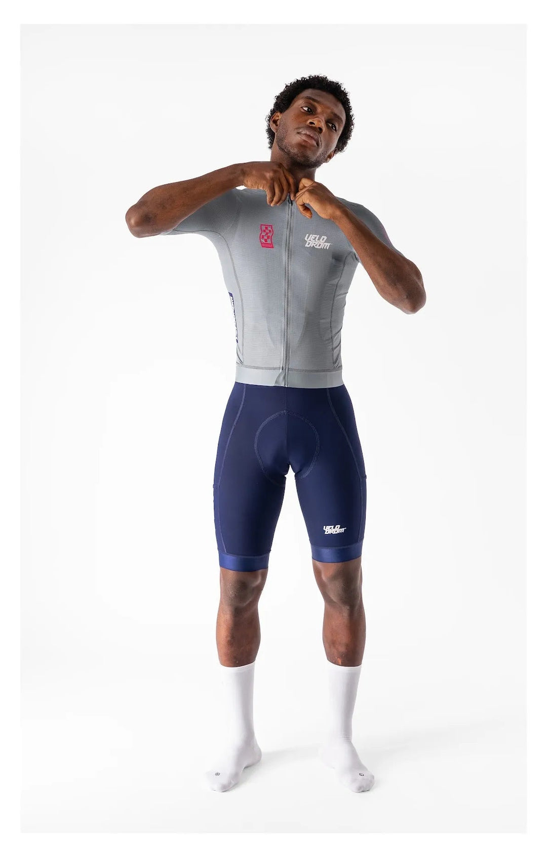 VELODROM RACEDAY 3.0 MAILLOT - GREY/DUSTY RED