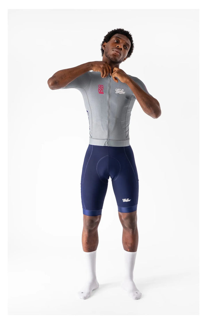VELODROM RACEDAY 3.0 MAILLOT - GREY/DUSTY RED
