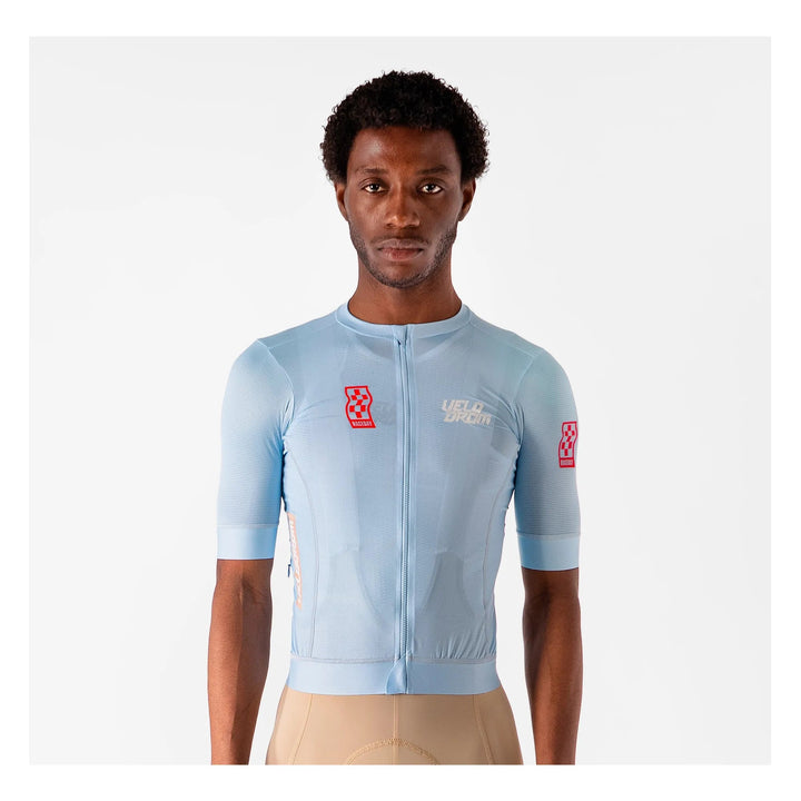 VELODROM RACEDAY 3.0 MAILLOT - LIGHT BLUE/WHITE/PINK