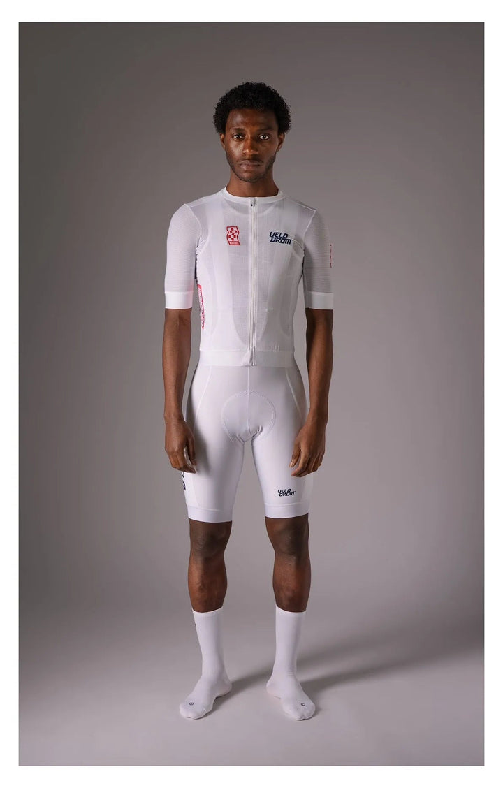 VELODROM RACEDAY 3.0 MAILLOT - WHITE/NAVY/FLUSH