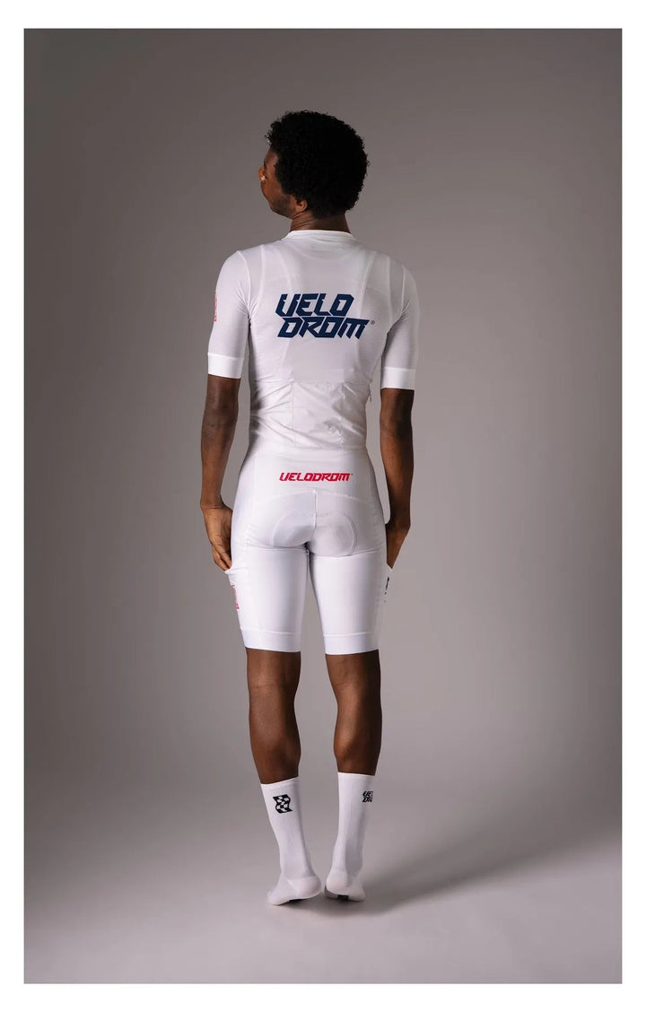 VELODROM RACEDAY 3.0 MAILLOT - WHITE/NAVY/FLUSH