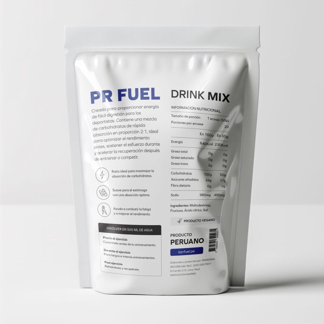 PR Fuel Drink Mix 1KG (20 Porciones) - Neutro