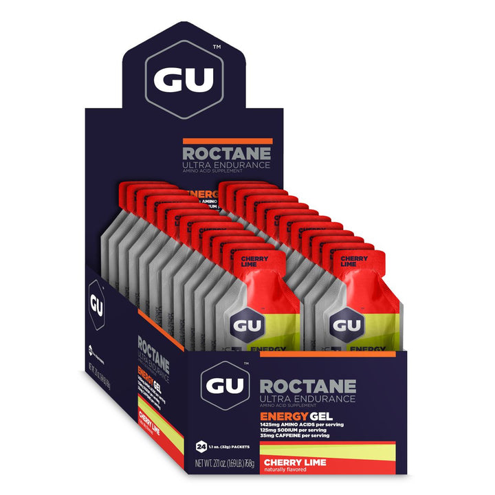 GU Gel Energizante Roctane - Cherry Lime (Caja de 24 Unidades)
