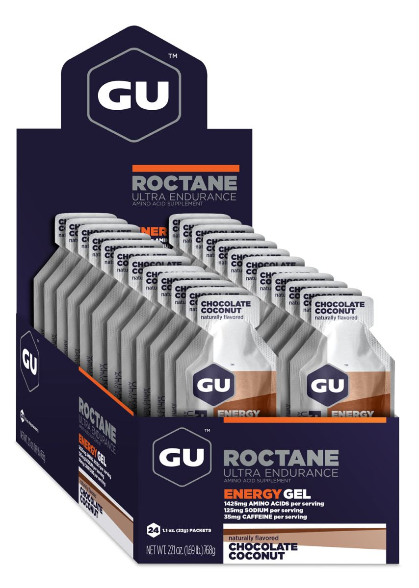 GU Gel Energizante Roctane - Chocolate Coconut (Caja de 24 Unidades)