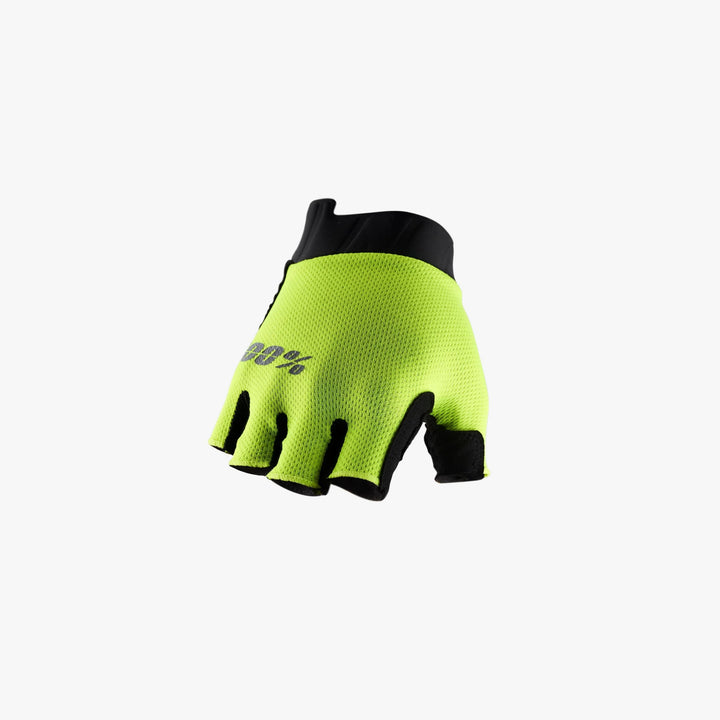 100% Exceeda Gel Guante Dedo Corto - Fluo Yellow