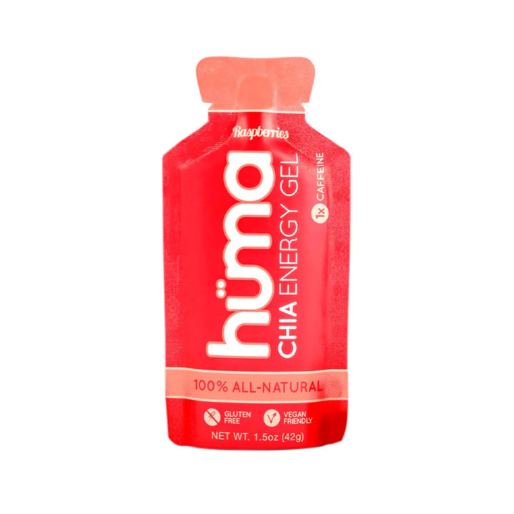 HUMA CHIA ENERGY GEL RASPBERRIES (25mg Caffeine) – 42GR