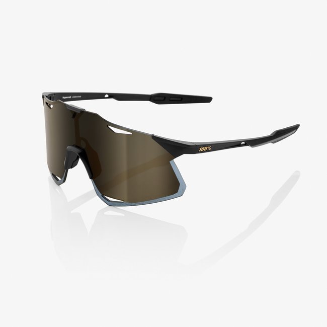 100% HYPERCRAFT® - Matte Black - Soft Gold Mirror + Clear Lens