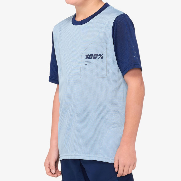 100% RIDECAMP Jersey (Niño) Light Slate/Navy