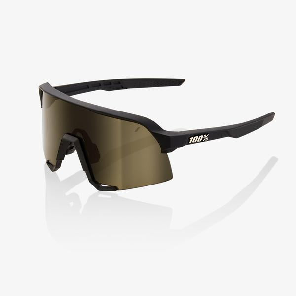 100% Lente S3™ - Soft Tact Black - Soft Gold Mirror + Clear Lens