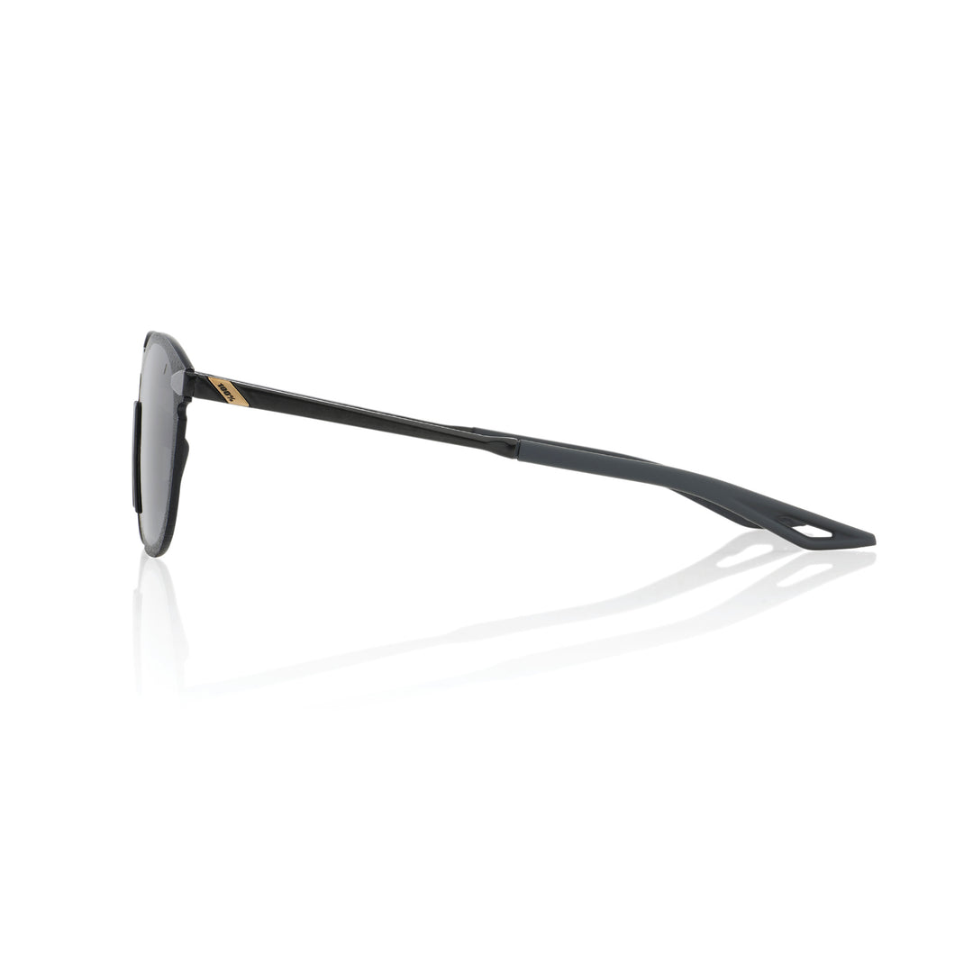 100% Legere Round - Polished Black - Smoke Lens