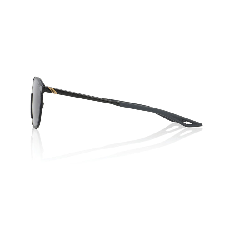 100% Legere Round - Polished Black - Smoke Lens