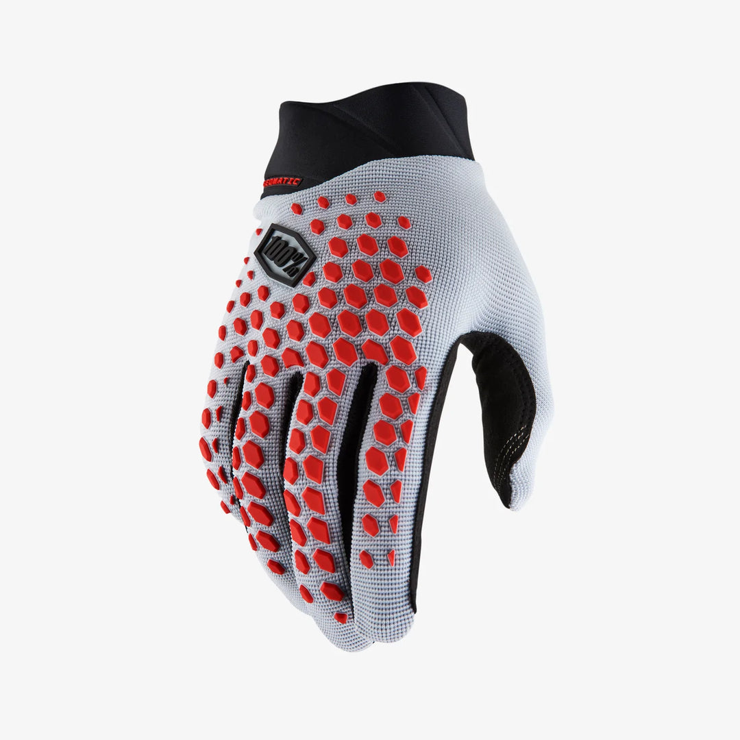 100% Geomatic Guantes - Grey/Racer Red
