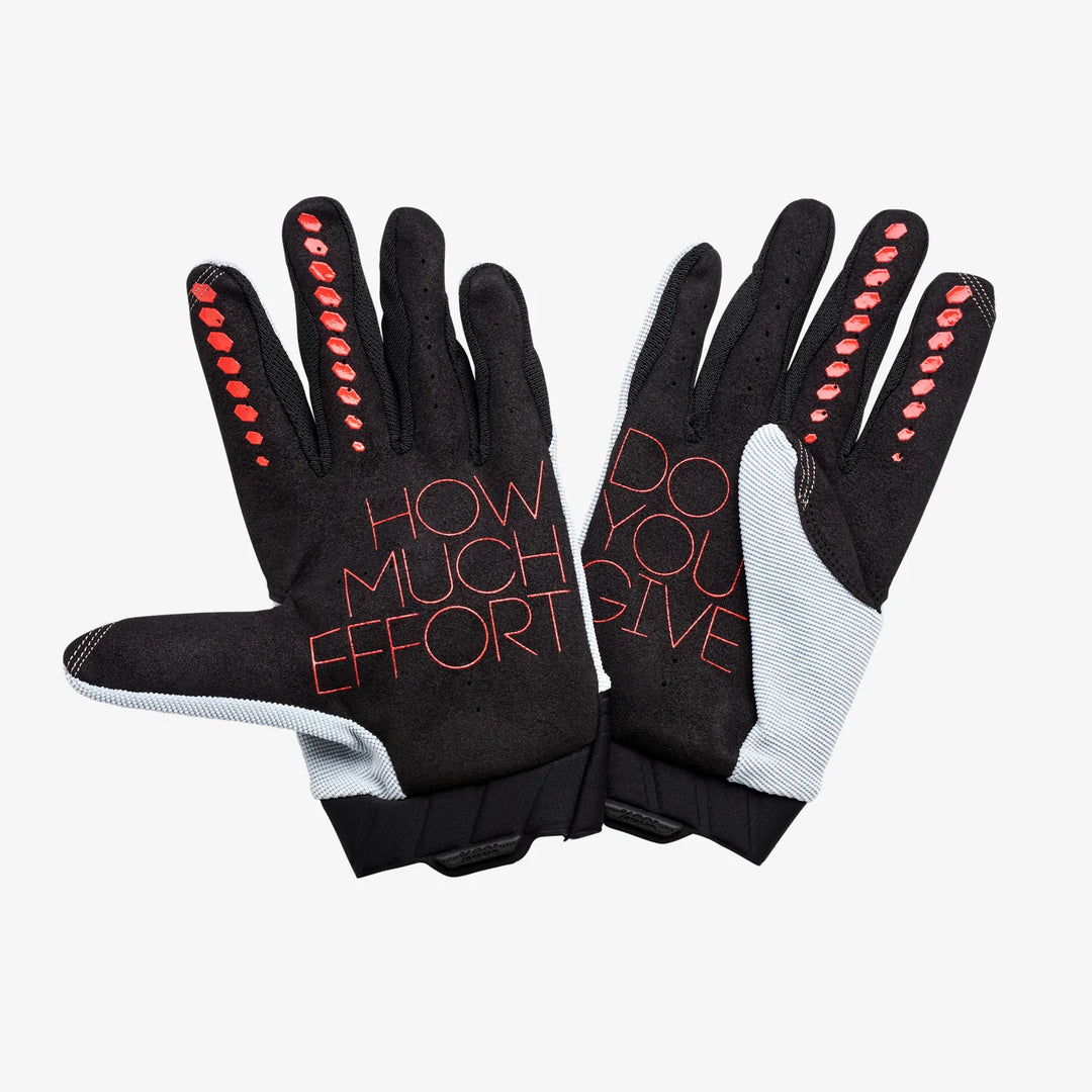 100% Geomatic Guantes - Grey/Racer Red