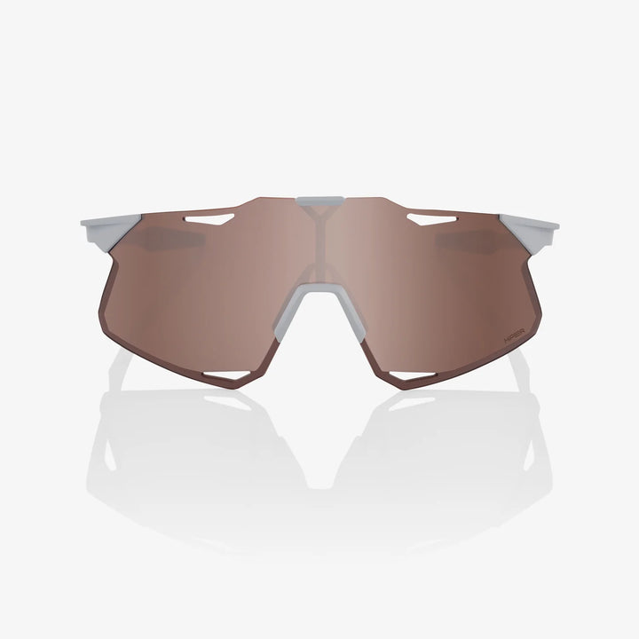 100% HYPERCRAFT® - Gloss Stone Grey - Hiper Crimson Mirror + Clear Lens