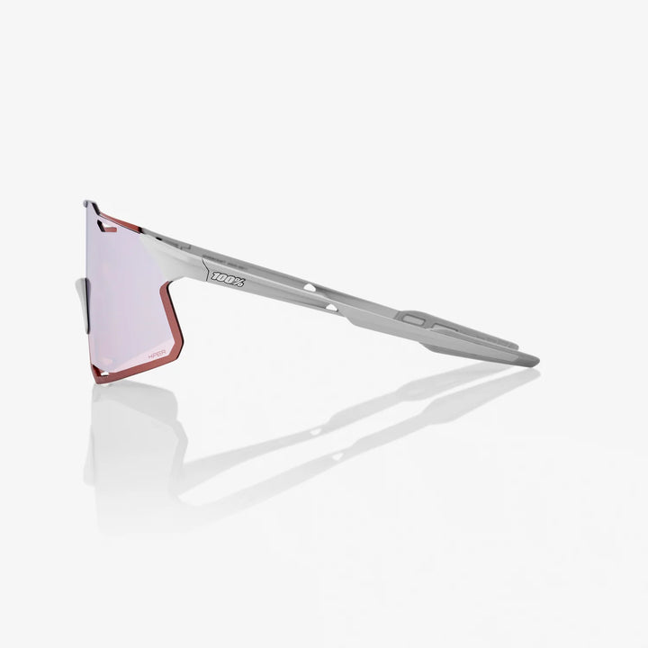 100% HYPERCRAFT® - Gloss Stone Grey - Hiper Crimson Mirror + Clear Lens