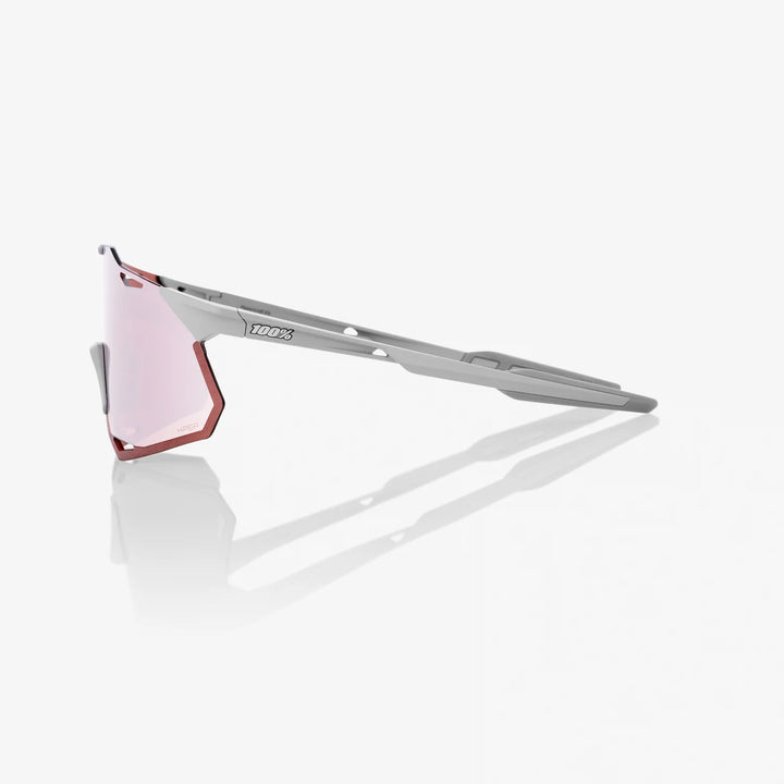 HYPERCRAFT® XS - Matte Stone Grey - Hiper Crimson Silver Mirror + Clear Lens
