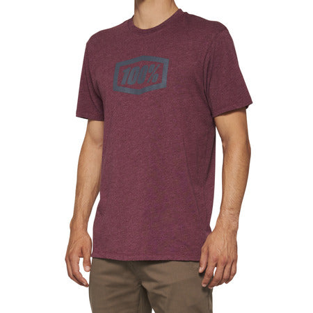 100% Icon T-Shirt - Maroon Heather