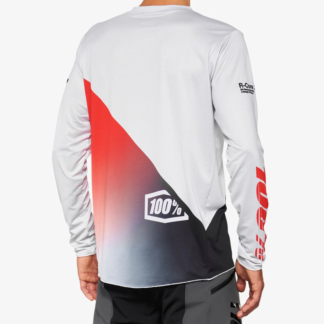 100% R-CORE X Jersey Grey/Racer Red