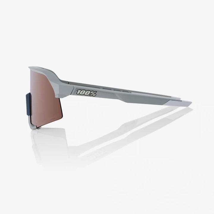 S3™  - Soft Tact Stone Grey - HiPER® Crimson Silver Mirror + Clear Lens