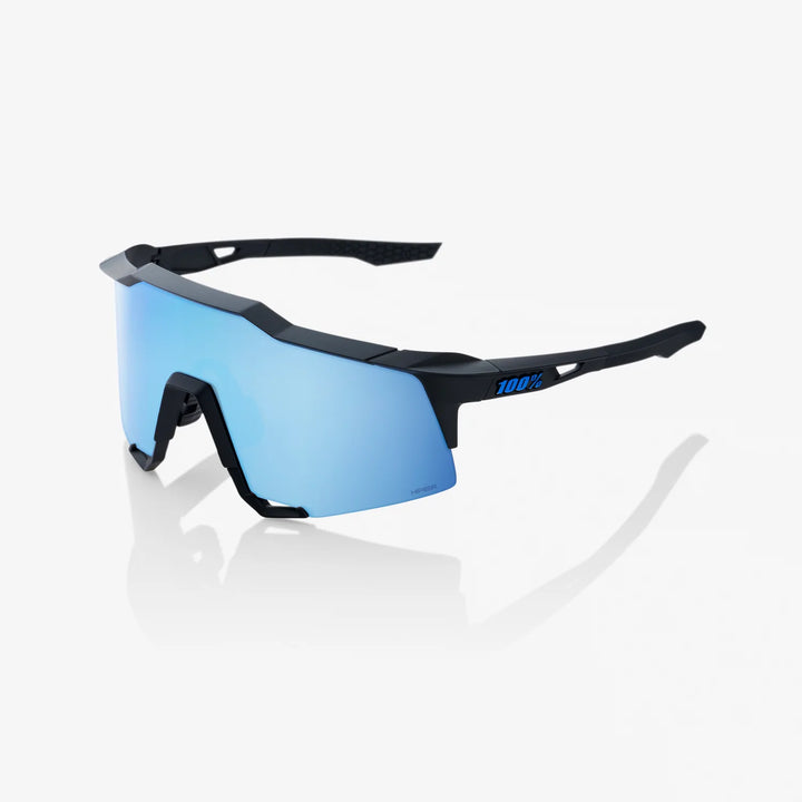 100% SPEEDCRAFT® - Matte Black - Hiper Blue Multilayer Mirror + Clear Lens