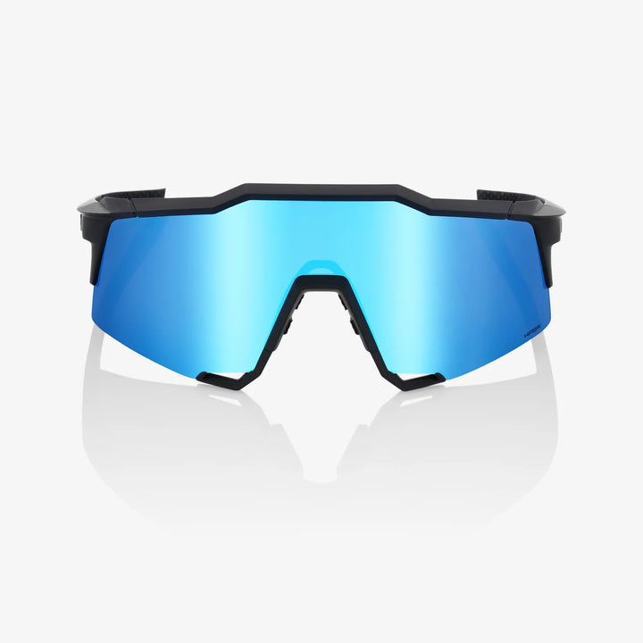 100% SPEEDCRAFT® - Matte Black - Hiper Blue Multilayer Mirror + Clear Lens