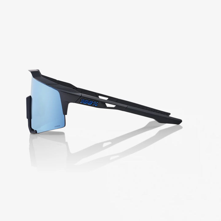 100% SPEEDCRAFT® - Matte Black - Hiper Blue Multilayer Mirror + Clear Lens