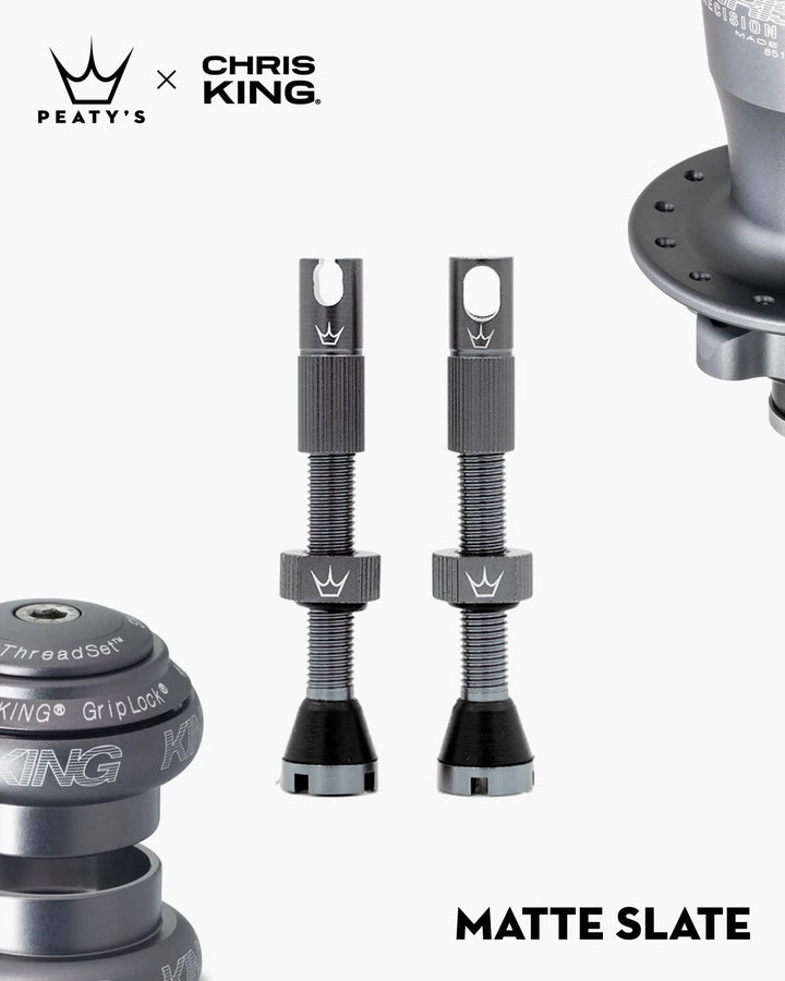 Peaty's x Chris King (MK2) Válvulas Tubeless - 42mm / Matte Slate