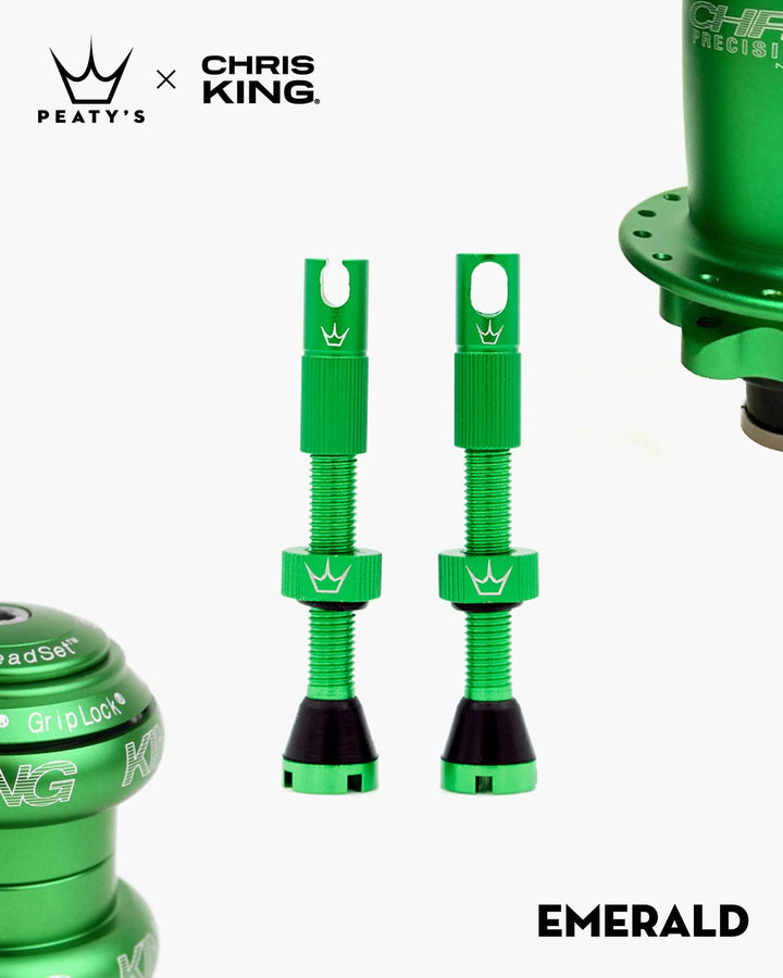 Peaty's x Chris King (MK2) Válvulas Tubeless - 42mm / Emerald